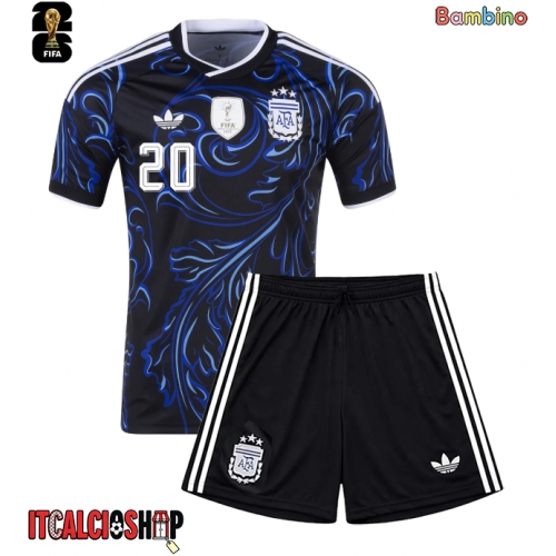 Argentina Alexis Mac Allister #20 Seconda Maglia Bambino Mondiali 2026 Manica Corta (+ Pantaloni corti)